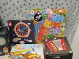 a table with a bunch of toys on it