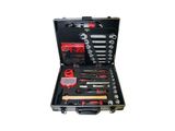 a tool case with tools in it on a white background