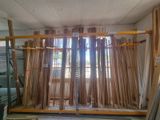 a picture of a room that has a lot of wood in it