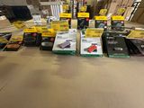 many boxes of electronic equipment on the floor