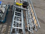 a lot of metal structures that are laying on the ground