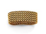 une bague en mailles en or jaune 18 carats