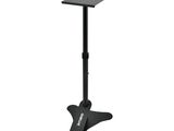 an image of a black speaker stand with a black base