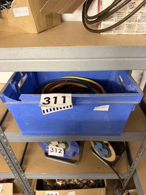 a blue box that has some wires in it