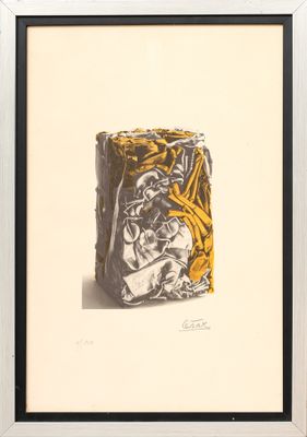an image of a drawing of a bag of food on a table