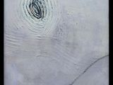 abstract painting of a swirl in the middle of a white surface