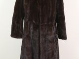 an image of a brown fur coat on a mannequin stand
