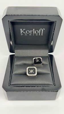 KORLOFF PARIS - Boutons de manchette en métal au design cont…