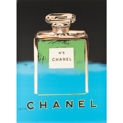'Chanel' [Bleu] Sérigraphie d'affiches ornementales