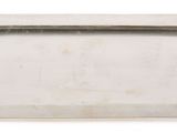 a silver tray with a handle on a white background