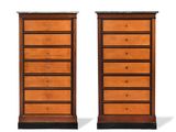 paire de commodes en acajou de style George IV avec plateau en marbre