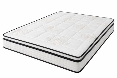 a close up of a mattress on a white background