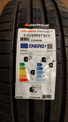 HANKOOK - Pneu Ventus Prime 4 - 225/45R17 91Y - Adhérence Cl…