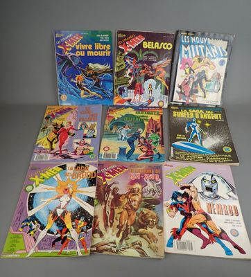the covers of comics are lined up on the table