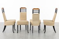 Giorgetti, lot de 8 chaises de salle à manger, bois laqué no… (photo 3)