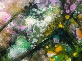 a painting of flowers in a vase on a table