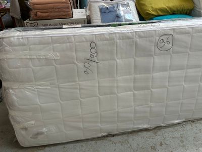 a mattress that is sitting on the floor in a room
