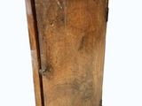 an old wooden barrel with a marble top on a white background