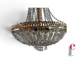 a crystal chandelier hanging from the ceiling