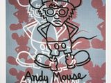 une image représentant un dessin d'une souris de dessin animé, accompagnée de la mention « Andy Mouse »