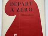 un livre à la couverture rouge sur laquelle on peut lire « departt a zero »