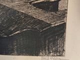 a black and white drawing of a boat on the water