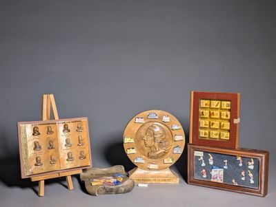 many different items that are on display on the table
