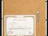 a picture of a picture of a certificate on a bulletin board