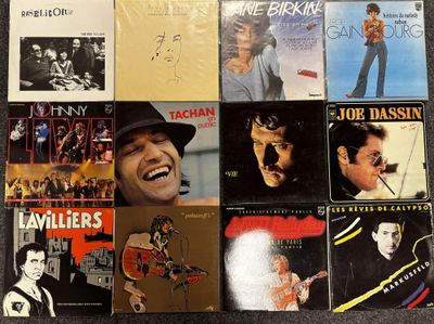 Chanson Française Lot de 15 disques vinyles 33T dont : Serge… - Photo 1