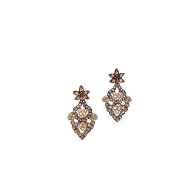 une image représentant une paire de boucles d'oreilles sur fond blanc