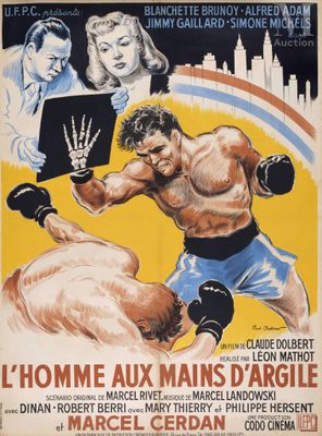 a poster for the movie, l ' homme aux mains d ' argile