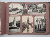 an old book with pictures of different places in it