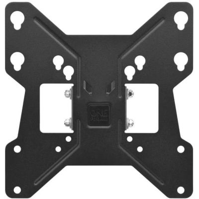 a close up of a black tv wall mount on a white background