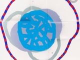 a picture of a paper cut out of a blue flower