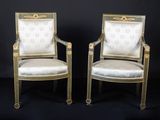paire de fauteuils de style louis xvi