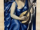 an image of a painting of a woman playing a guitar