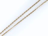 gold plated chain with a heart pendant on a white background