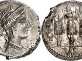 une pièce d'argent portant l'image d'une femme et d'un homme