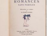 an open book with a drawing of a woman holding a flower