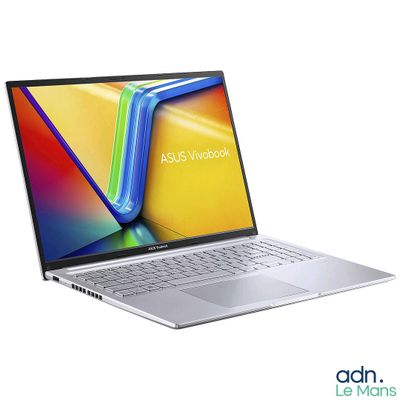 an image of a laptop computer with a colorful display on the screen
