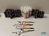many different types of nail polish on the table