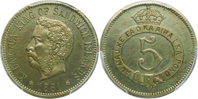 a close up of a coin with a crown on top of it