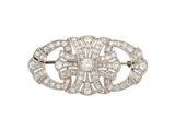 an art deco diamond broochle