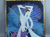une image d'un tableau représentant une femme en robe bleue