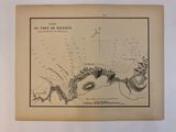 an old map of the port of alexandria showing the location of the ships