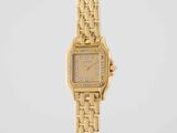 cartier ladies ' s 18k yellow gold diamond watch