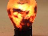 a close up of a lamp that is on a table