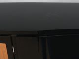 black corner tv unit with glass doors and drawers in good condition