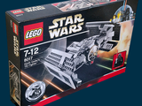 une boîte contenant des kits Lego Star Wars sur fond bleu