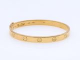cartier 18k yellow gold love bracelet
